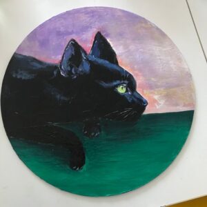 Obraz ręcznie malowany "Kot"